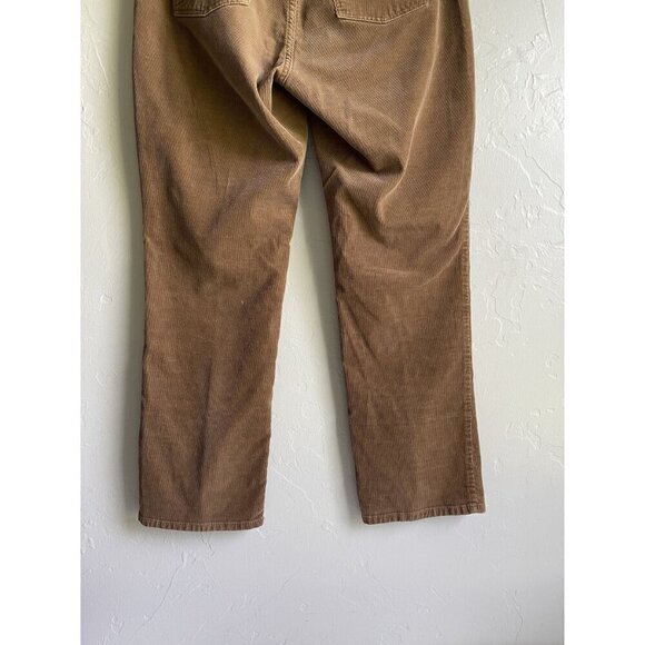 Talbots 14P Brown Tan Curvy Corduroy Cords Straight Pants - Picture 6 of 9